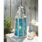 10" Ocean Blue Lighthouse Candle Lantern